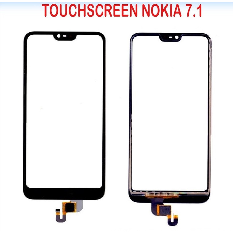 Kaca TouchScreen Touch Screen TS Layar Sentuh NOKIA 7.1 ORI BLACK