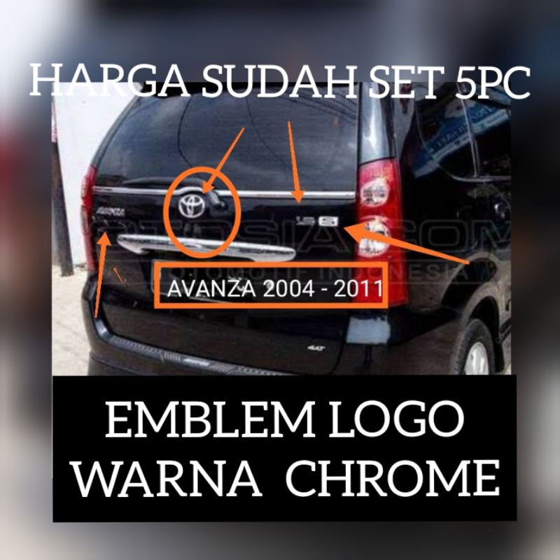 Emblem logo avanza type S set 5pc