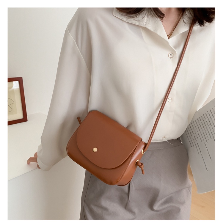 KOREAN SMALL MESSENGER BAG SIMPLE TRENDY / Korean leather sling bag / tas korea selempang / tas slempang kulit mini / tas import lucu simpel simple warna pastel