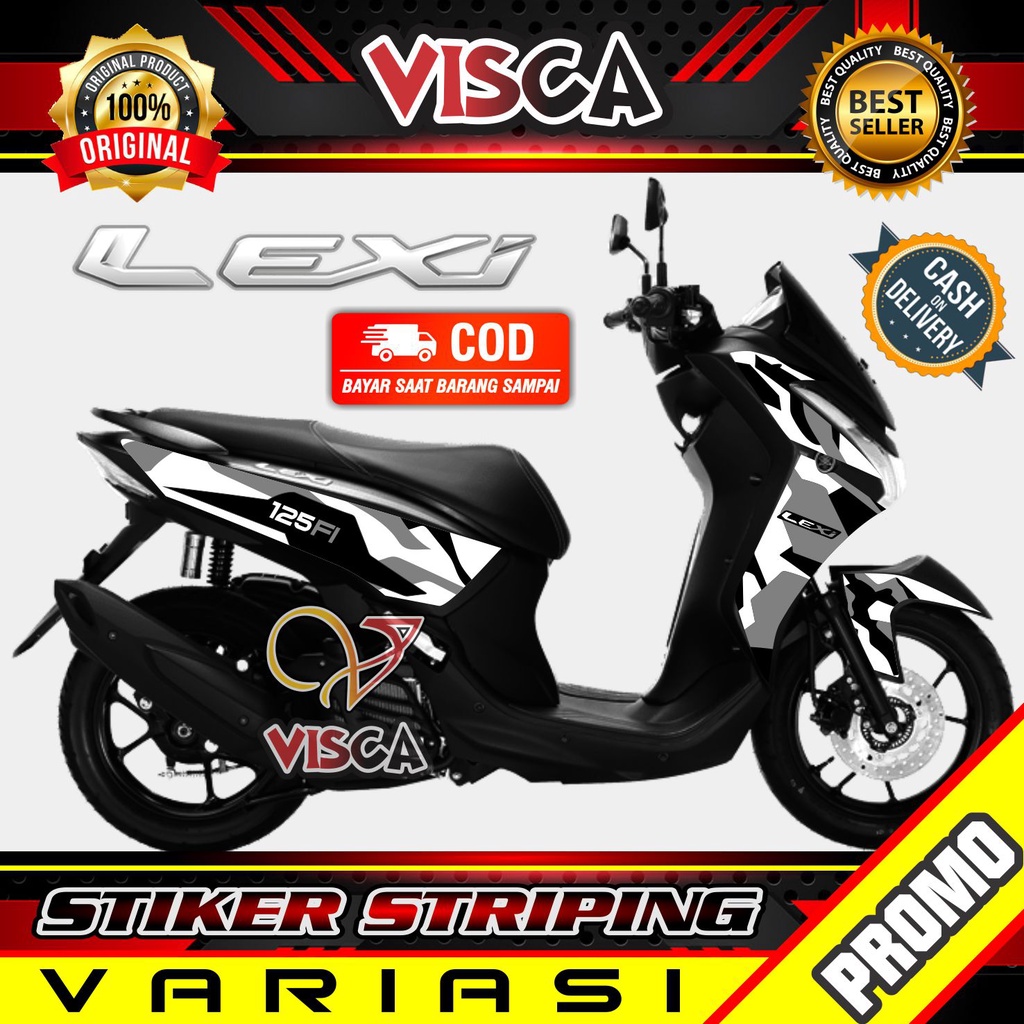 Striping Lexi - Stiker Sticker Striping Variasi Lis Yamaha Lexi - Striping Hologram Lexi Camo