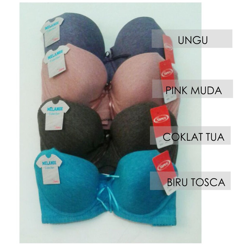 BRA / BH SOREX 11105 BASIC Busa Kawat Polos 3/4 cup Size 34 36 38 40  Wanita BK kait 3 harian daily