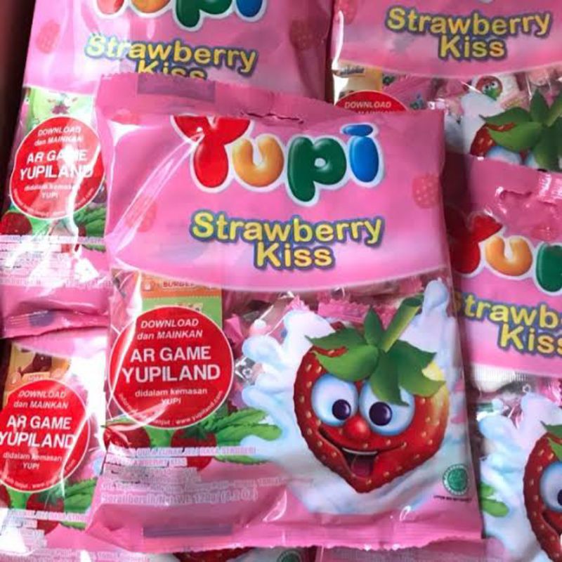 Permen Yupi 1 Zak / Permen Yupi Strawberry Kiss / Permen Yupi Murah