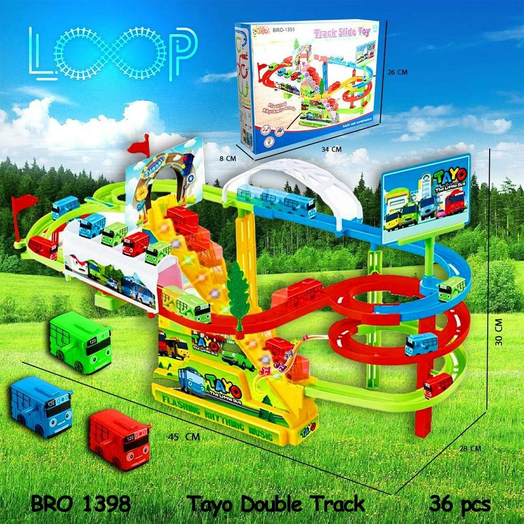 PROMO BRO1398 BRO1038 BRO1239 Tayo The Little Bus Bis Bes Mainan Anak Dino Dinosaurus Tangga Slide Seluncur Perosotan Jalur Track