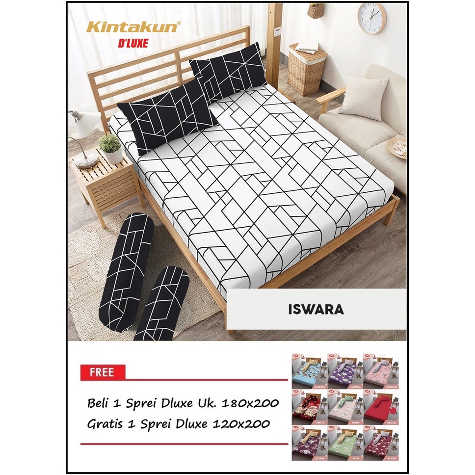 PROMO Kintakun Sprei D'Luxe Uk. 180x200 FREE Kintakun Sprei D'Luxe Uk. 120x200 - Random