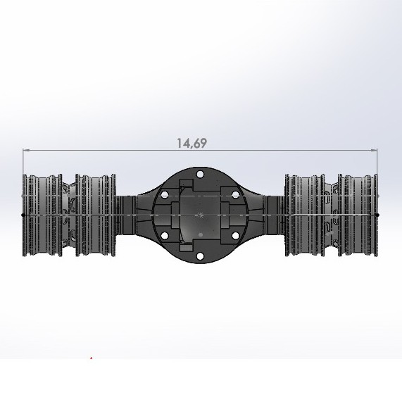case gardan truk miniatur truk canter 1/14 tronton 1/16 casis 5 cm