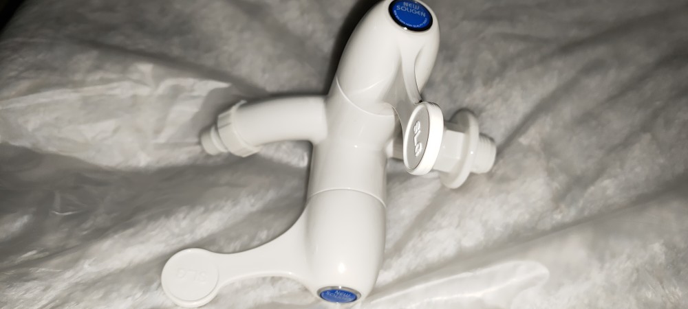 Kran Cabang Plastik Pvc Soligen S9- Keran Air Shower Double Dua Abs Faucet Dual Murah I12