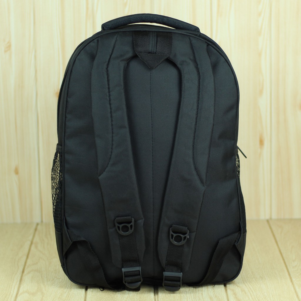 Back Pack Alfito Imitasi Hitam Tas Ransel Pria Cowok Bahan Tebal Kuat Keren Berkualitas