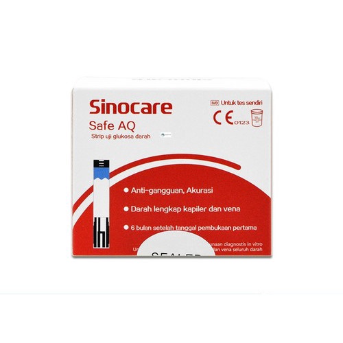 Sinocare Safe Stip AQ Smart Strip Uji Gula Darah / 1 Box isi 50 Pcs