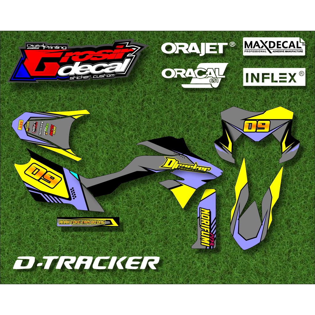 STIKER DECAL KLX DTRACKER NEW STIKER KLX DTRACKER NEW FULLBODY