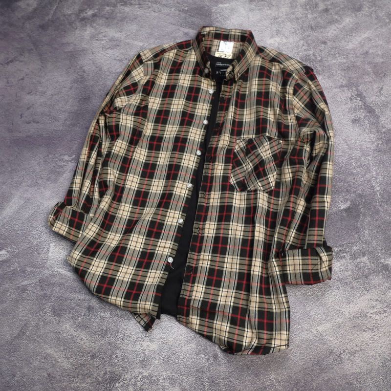 (BISA COD) Kemeja Flanel Terlaris Lengan Panjang Pria Wanita Hem Premium Quality Kameja Kerja Kantor