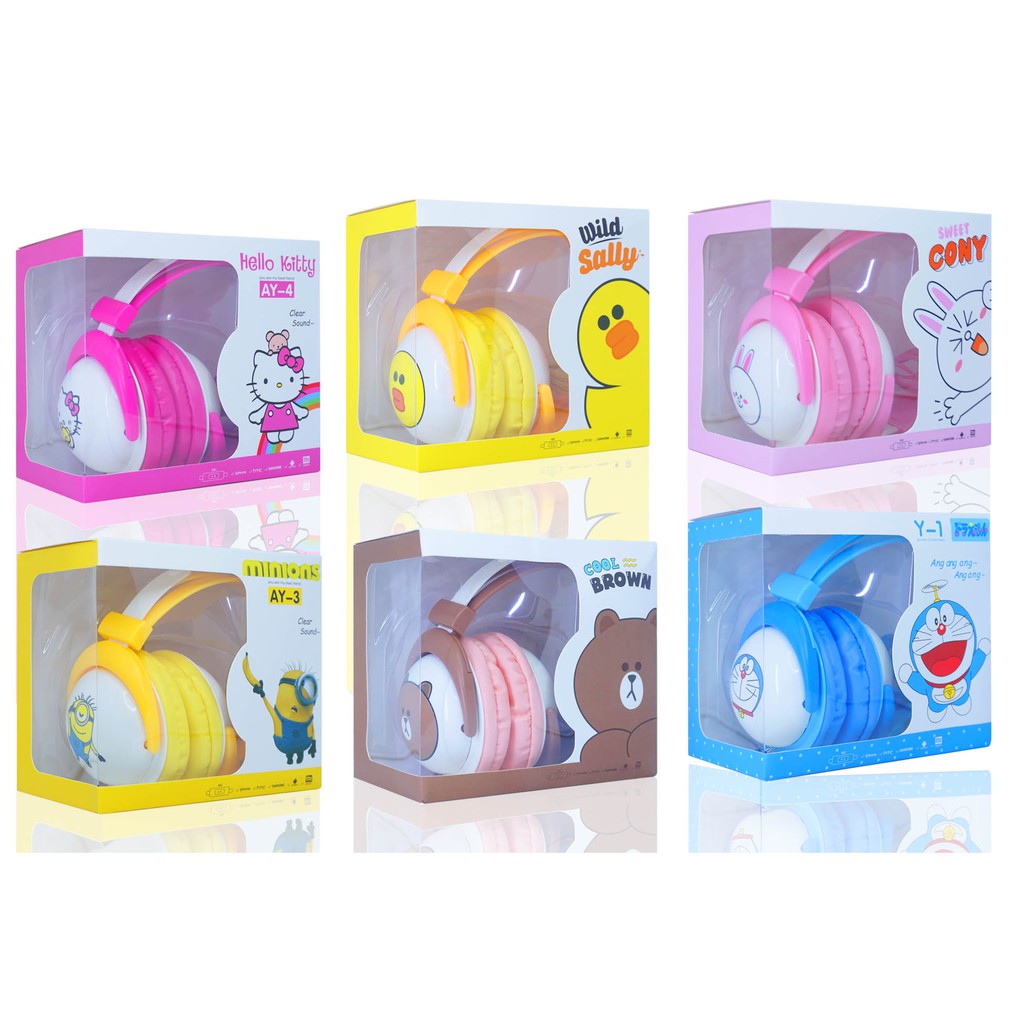 GoodCase - Headphone Bluetooth Headset Karakter Kartun Lucu Anak HF 304 HF 301