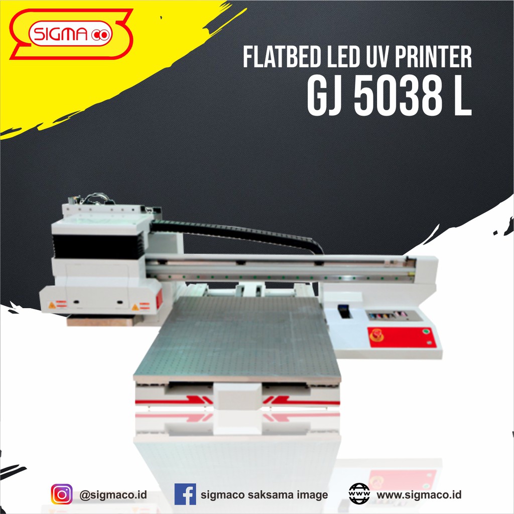 Mesin Digital Print UV | FLATBED LED UV GJ-5038 L (6Head/8Head)