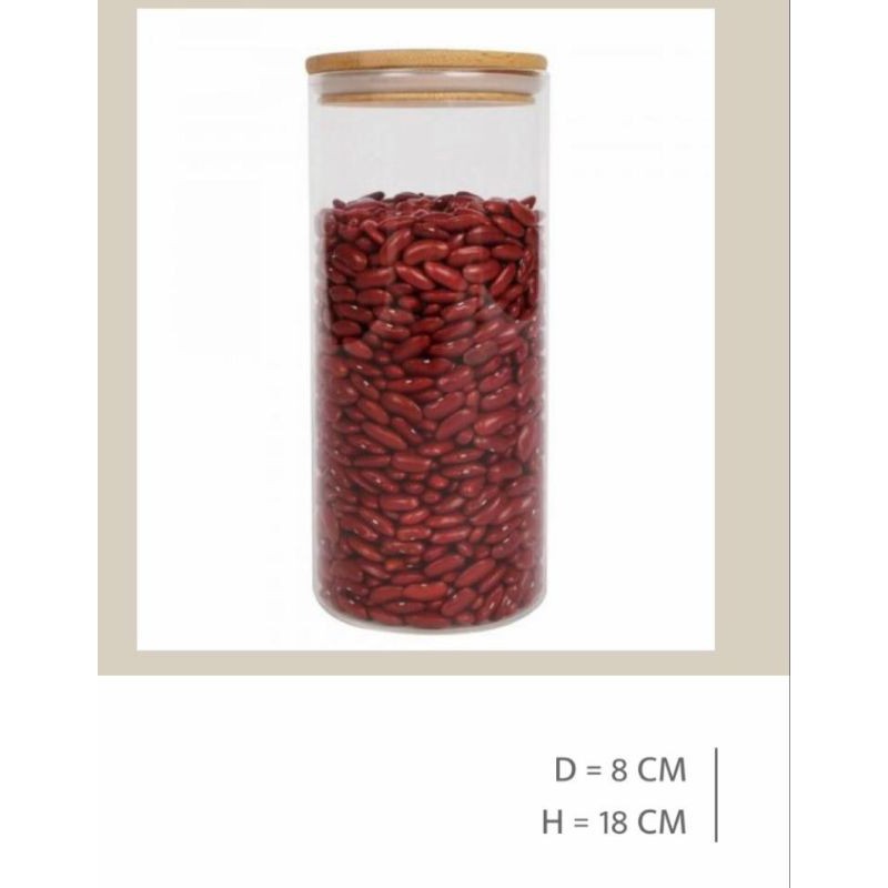 Glass Jar Bamboo / Cork lid 900ml