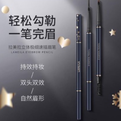 Lameila Pensil Alis 4 Colors Double Heads Eyebrow Pencil Lasting Eyebrow Pen Waterproof DJ 833