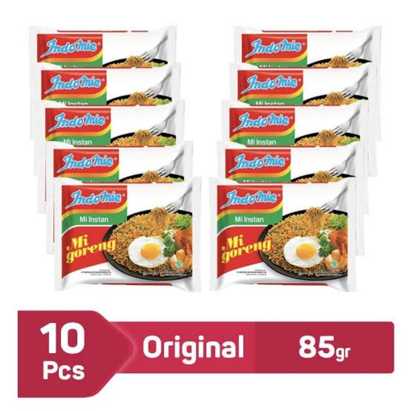 

BBC-> [PAKET 10 PCS 900GR] PAKET ORIGINAL MIE INSTAN "INDOMIE" GORENG 85GR