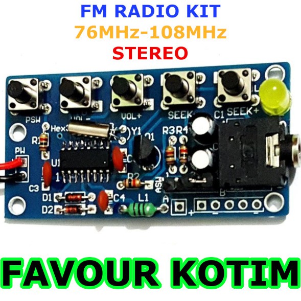 FM RADIO KIT 76MHZ-108MHZ STEREO AUDIO RECEIVER DIY MODULE FVKOTIM