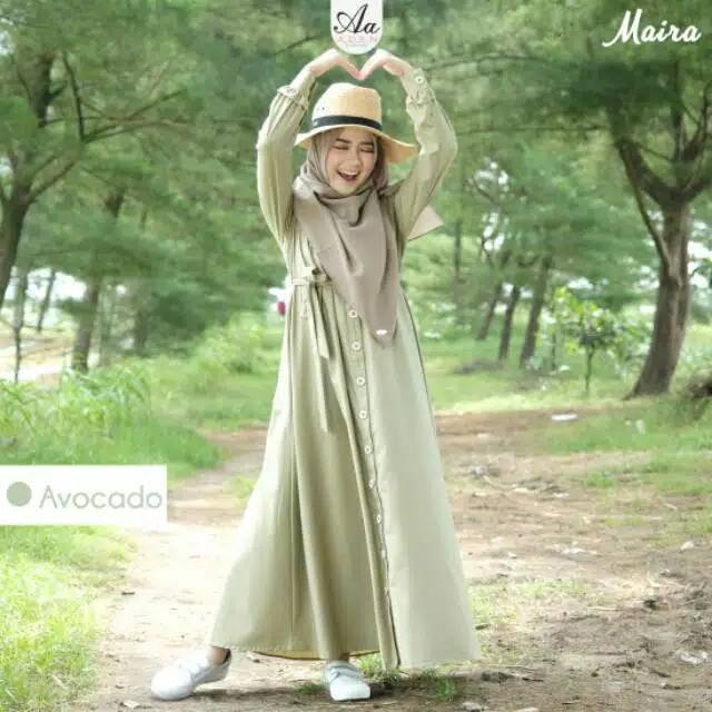 Maira dress aden / gamis katun / grade B