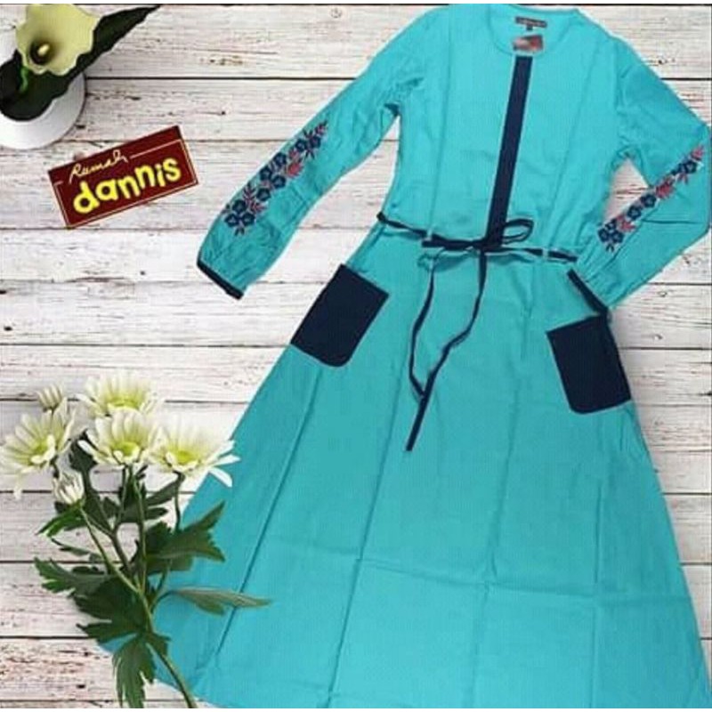 Gamis Dannis Anak biru tosca no -0