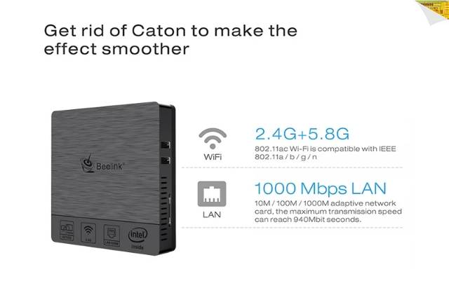 Mini PC Beelink BT3 PRO II 4/64GB Intel X5 Z8350 Quadcore Dual Display Windows 10 64bit