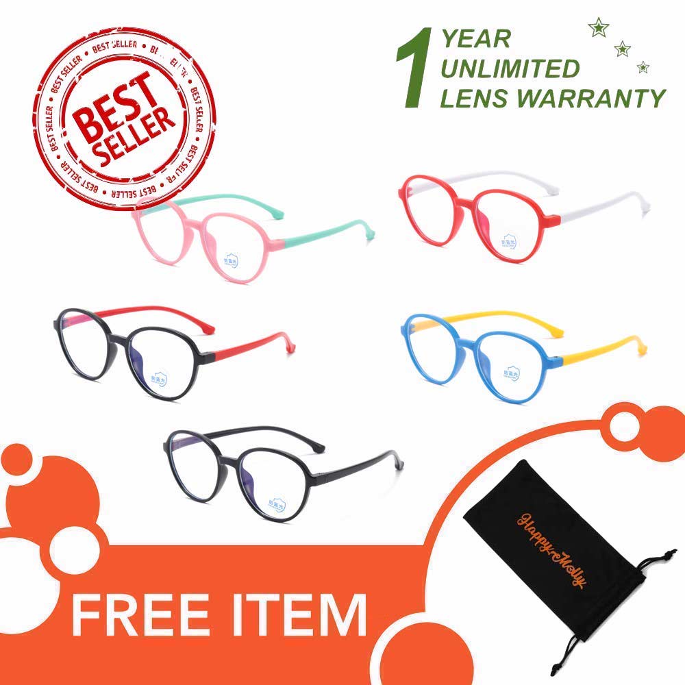 Kacamata Anak TR90 Elastis Anti Radiasi Blue Ray - Laki-laki &amp; Perempuan - HM827 FREE Sarung Group