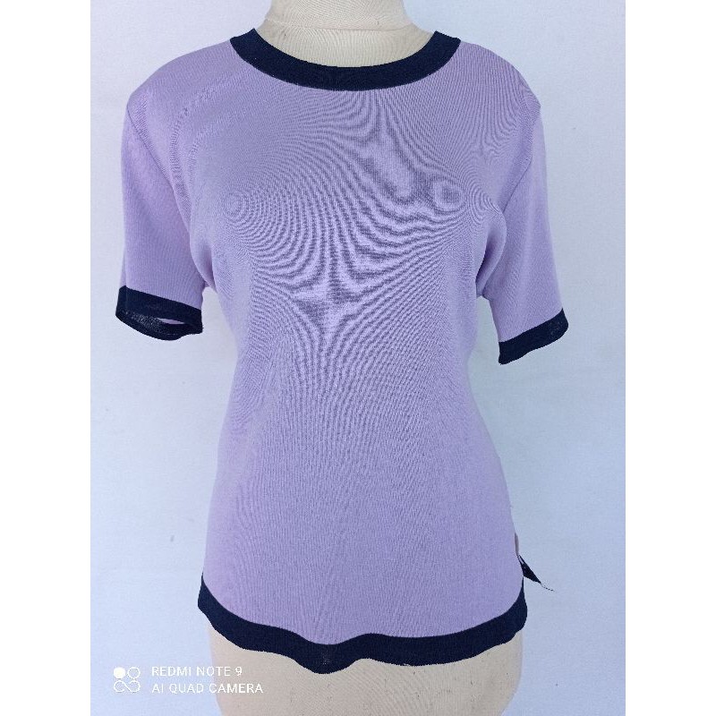COD Kaos lilac oblong rajut remaja import casual