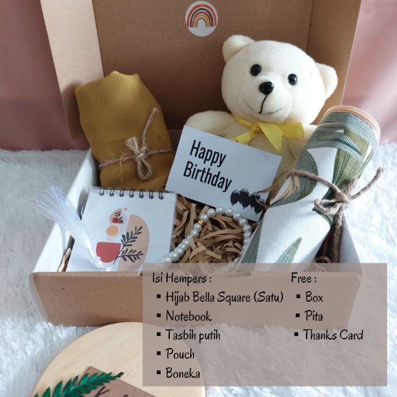

(PAKET D) HEMPERS CEWEK GIFTBOX HIJAB KADO ULANG TAHUN WISUDA