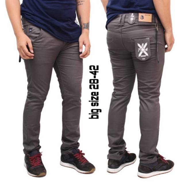 AIRBLACK DENIM TERLARIS / 784 VICTORY Celana chino pria panjang skinny semi slimfit cowo / cowok /