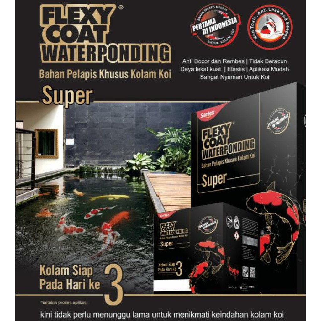 Flexycoat Flexy Coat Waterponding 10 kg cat pelapis kolam ikan koi