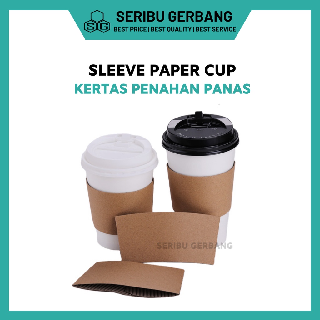 SLEEVE PAPER CUP 12 14 16 22 OZ PEGANGAN GELAS KERTAS PAPERCUP HOLDER 12OZ 14OZ 16OZ
