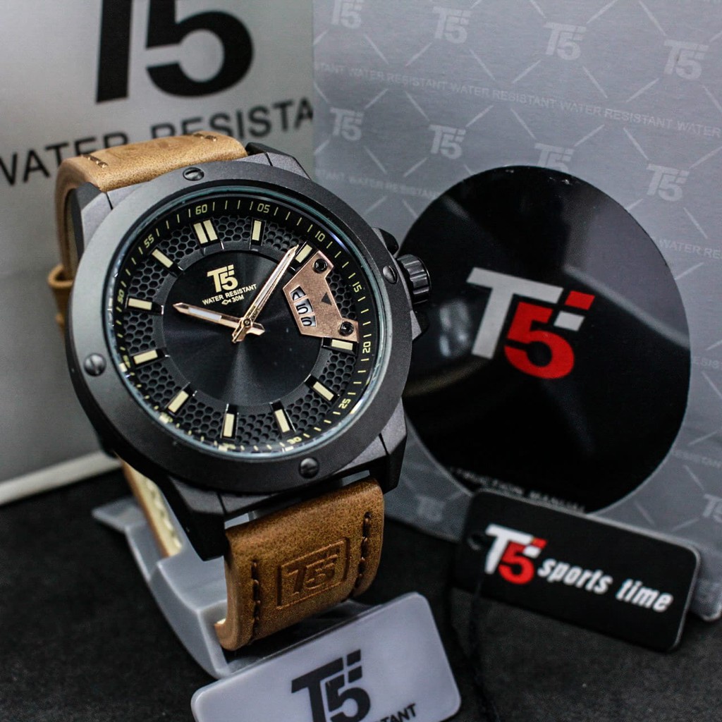 Jam Tangan Pria Chrono Stopwatch T5 H3558G 3558 Original