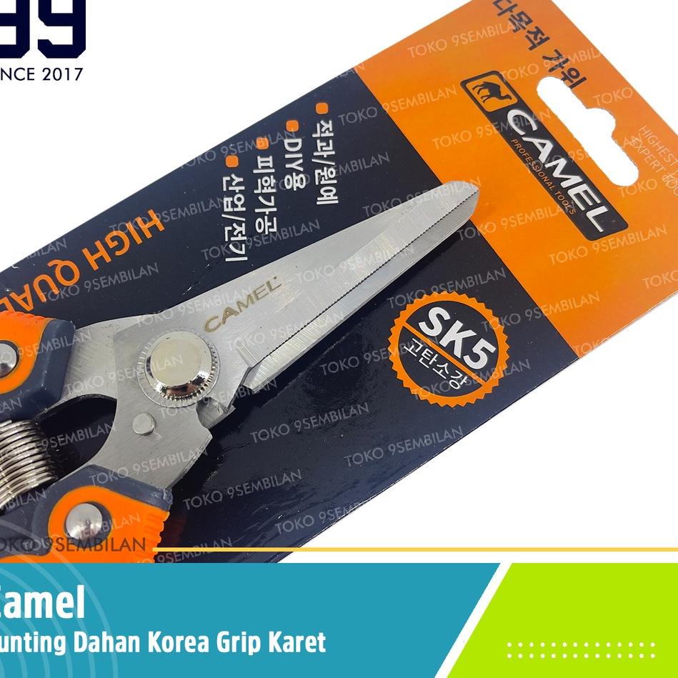 

Best! Camel Gunting Korea Lurus Grip Karet Dahan Tanaman Seng Baja Ringan