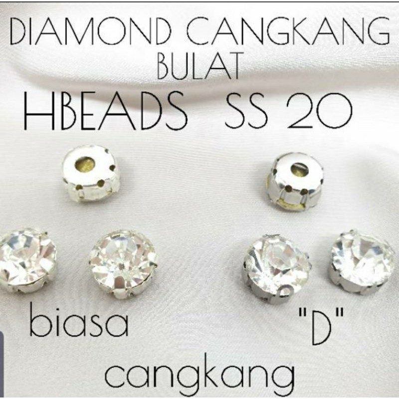 CB9 | 1 gross SS20 Diamond Cangkang jahit / 144 pcs