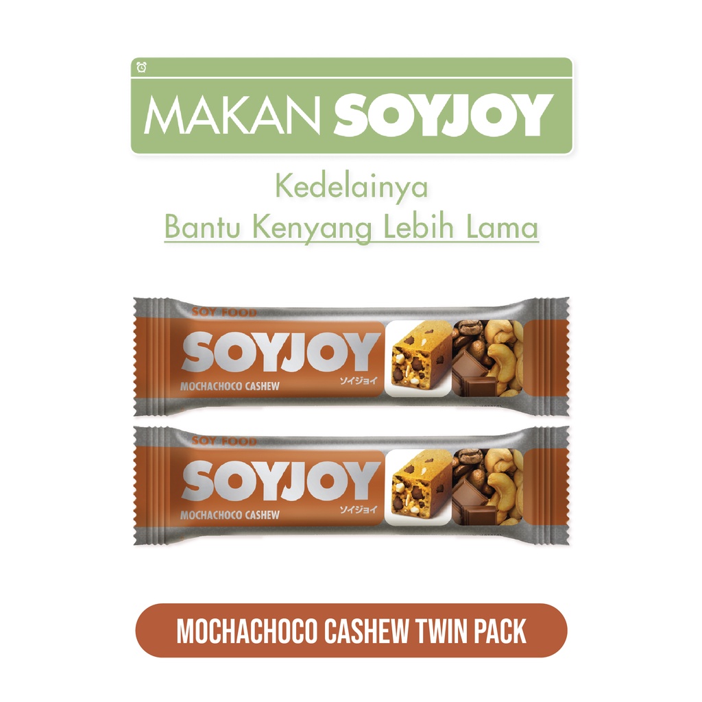 

SOYJOY Snack Bar Kedelai Mochachoco Cashew 30gr - 2 Bar