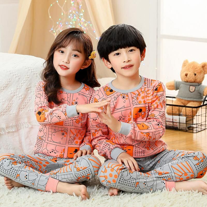 GBCHILD- Piyama Anak 1 - 12 Tahun Baju Tidur Anak Perempuan Anak Laki Laki Setelan Anak Laki Laki St