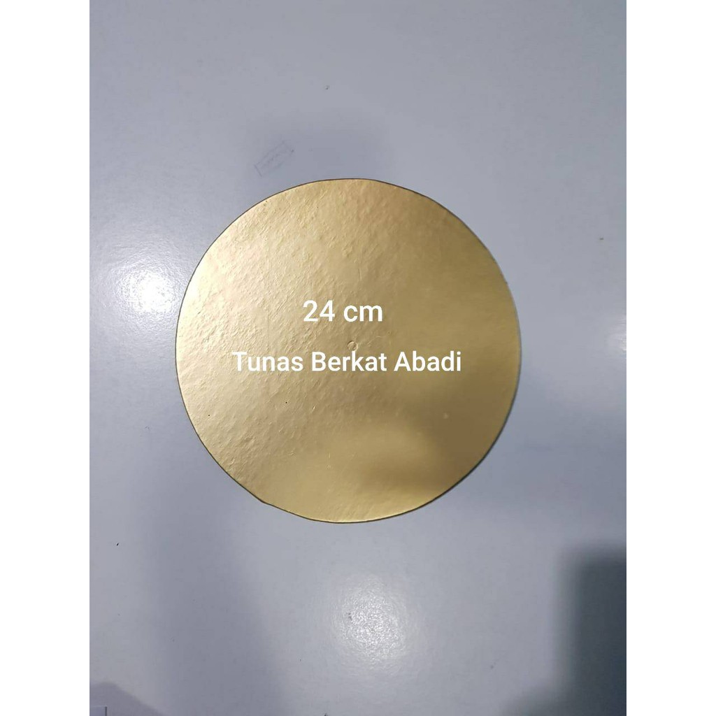 Tatakan kue Gold / Greyboard bulat 24 cm @25 pcs