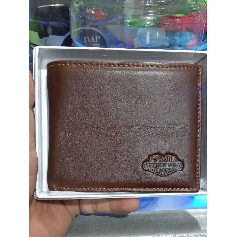 Dompet Kulit / Dompet Pria polos kulit asli Levis