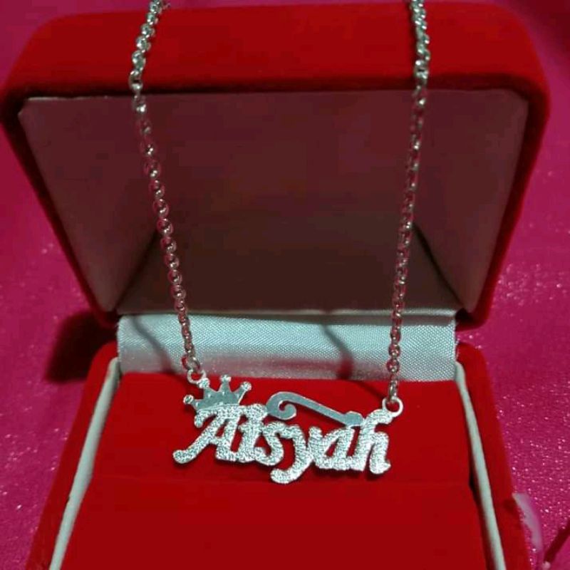 kalung nama anak perak