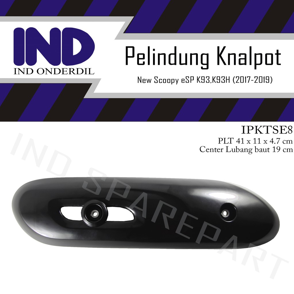 Cover Tutup-Penutup-Tameng Pelindung Knalpot Scoopy New FI-F1 eSP LED