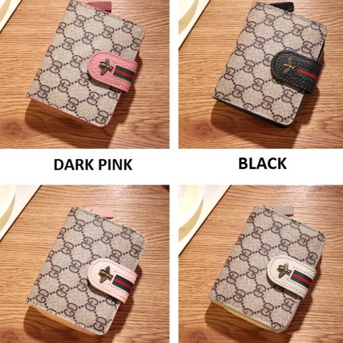 BJ81610 - BLACK/DARKPINK/GRAY/PINK - DOMPET KARTU KECIL PRAKTIS TAS WANITA FASHION IMPORT MODIS ELEGAN TERMURAH TERLARIS TERBARU BAGSTORE JAKARTA TAS BATAM GT1610