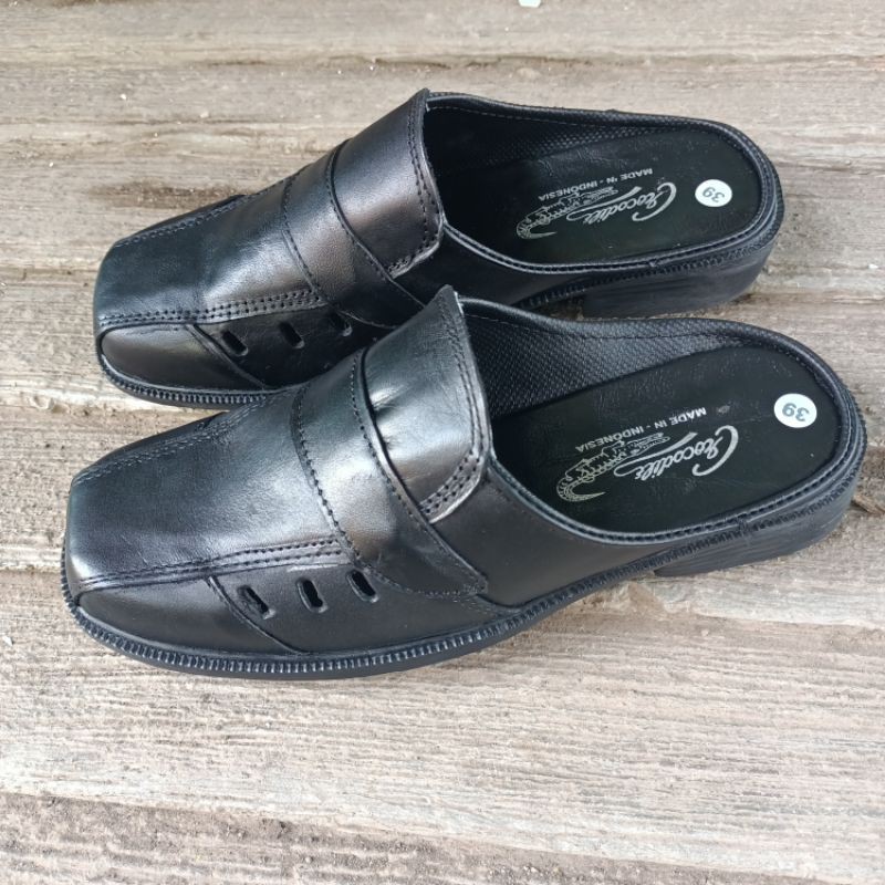 Selop kulit gepak asli sepatu sandal kulit asli gepak