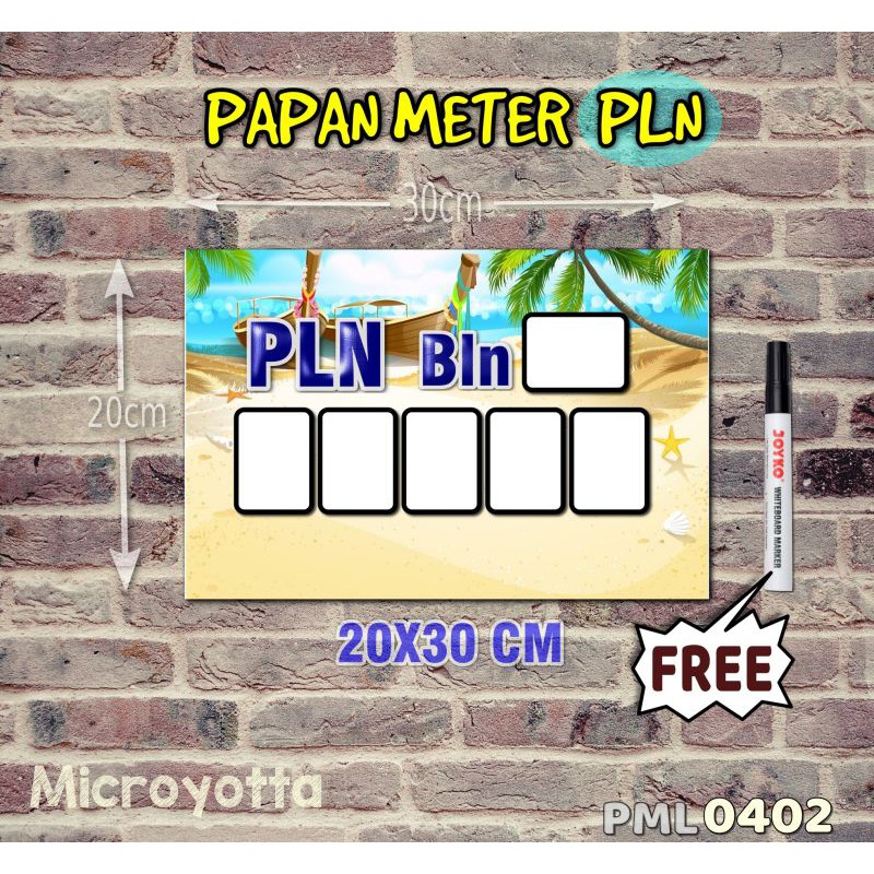 

Microyotta Papan Meter Listrik PLN PAM motif Unik - Tropical 02