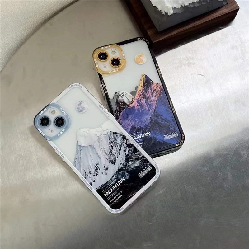 Soft Case Silikon Motif Gunung Salju Untuk Iphone 11 12 Pro Max 7 Plus 8 Plus Xr Xs Max Se 2020x8plus 11 Pro Max