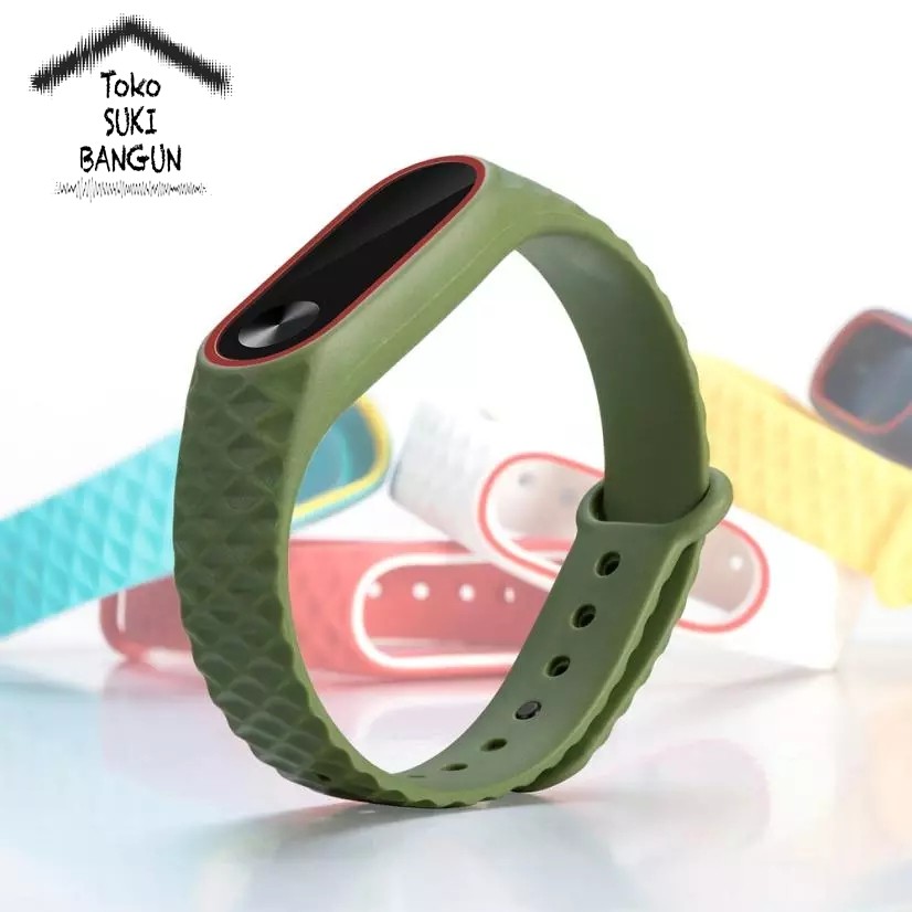 TALI JAM Xiaomi Mi Band 2 Silicone Rubber PRISMATIC Watch Strap Band