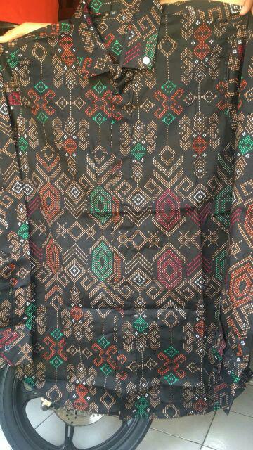 Zebestore Kemeja Batik Lengan Panjang Pria Songket Slimfit Bestseller