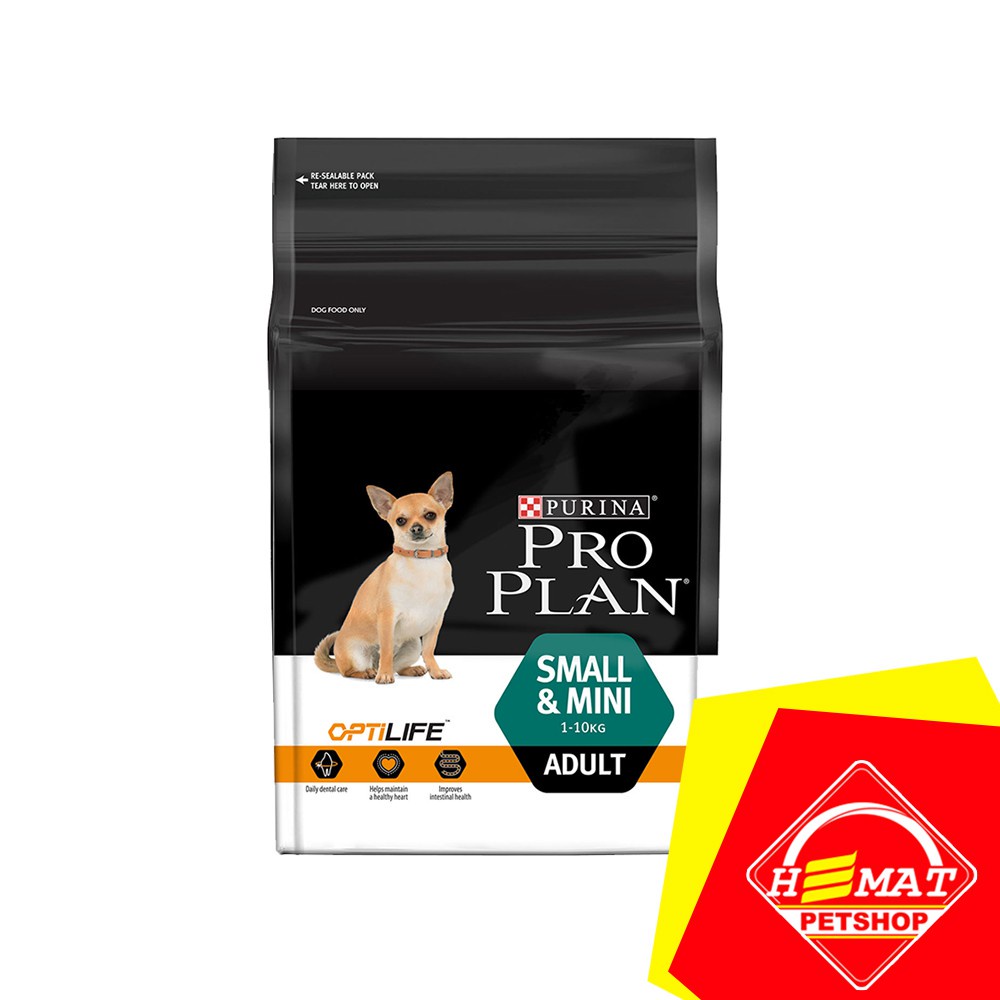 Dog Food Pro Plan Small Mini Adult OptiLife 2,5 Kg Makanan Anjing Proplan 2,5Kg