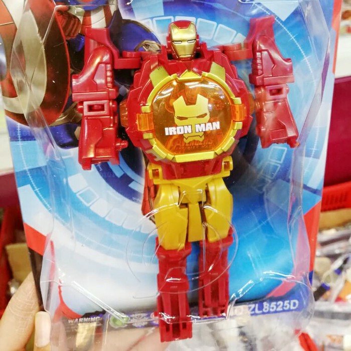 Jam Tangan Anak Robot Iron Man Captain Amerika Kado Ultah Hadiah