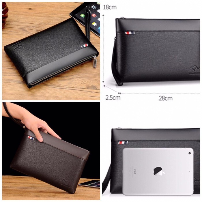 CLUTCH PRIA / TAS TANGAN KULIT PRIA / HANDBAG PRIA COWOK WANITA / DOMPET PANJANG KEKINIAN VIRAL TERBARU