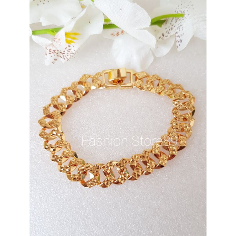 Gelang Rantai ukir Xuping yaxiya import dewasa bestseller lapis emas 18k cantik