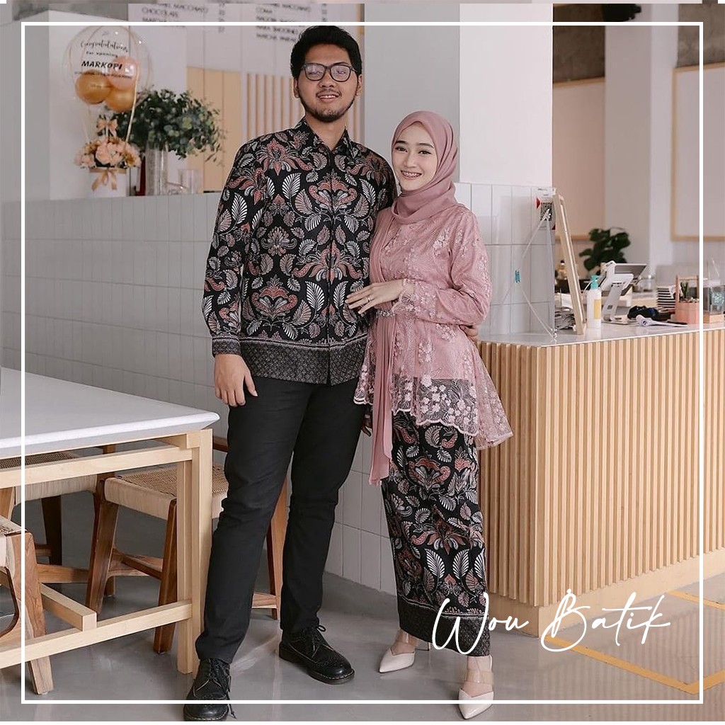 Maura Couple - Sania Ruffle Batik Couple ori Ndoro jowi DNT Garansi Termurah Shopee - BATIK Couple