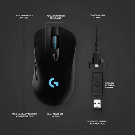 Mouse Gaming G | Logitech Mouse G703 Lightspeed Wireless Gaming - Garansi 2 Tahun